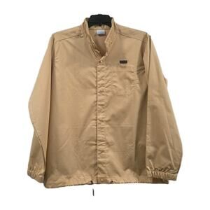 Columbia Pitchtone Shirt Jacket Mens Size L tan Snap front Lightweight Casual